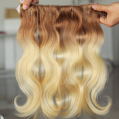 #12-613 Ombre Clip-in Hair Extensions-1Pc.Sextuple Wefts