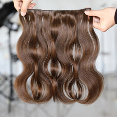 #2-4 Highlights Clip-in Hair Extensions-1Pc.Sextuple Wefts