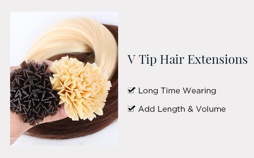 How to Use I-Tip, V-Tip, Flat Tip & Nano Tip Hair Extensions: A Complete Guide 11 V Tip Hair Extensions • V Tip Virgin Real Human Hair Extensions| LilyHair®
