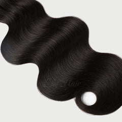 #1B Espresso Black Micro Ring Hair Extensions 1g-strand 100g