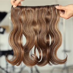 #2-12 Highlights Clip-in Hair Extensions-1Pc.Sextuple Wefts