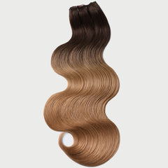 #2-12 Ombre Clip-in Hair Extensions-1Pc.Sextuple Wefts