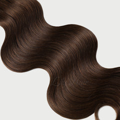 #4 Chestnut Brown Micro Ring Hair Extensions 1g-strand 100g