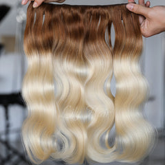 #8-613 Ombre Clip-in Hair Extensions-1Pc.Sextuple Wefts