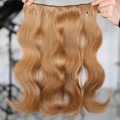 #8 Toffee Clip-in Hair Extensions-1Pc.Sextuple Wefts