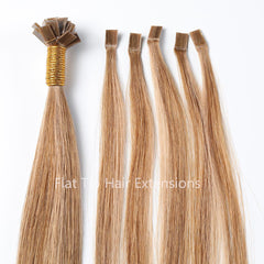 Unprocessed Natural Color Pre-Bonded Flat Tip Hair Extensions 1g-strand 100g