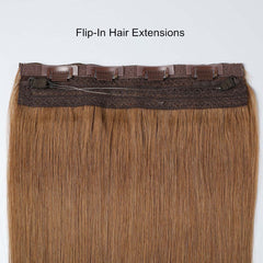 #4 Chestnut Brown Classic Flip-in Hair Extensions