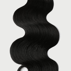 #1 Jet Black Clip-in Hair Extensions-1Pc.Sextuple Wefts