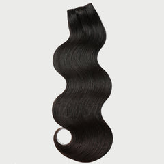 Unprocessed Natural Color Clip-in Hair Extensions-1Pc.Sextuple Wefts